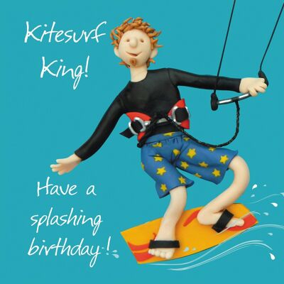 Tarjeta de cumpleaños - Rey del Kitesurf