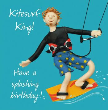 Carte d'anniversaire - Kitesurf King