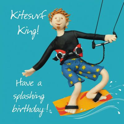 Carte d'anniversaire - Kitesurf King