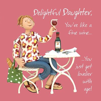 Relations birthday card - Delightful daughter