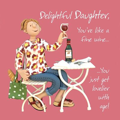 Relations birthday card - Delightful daughter