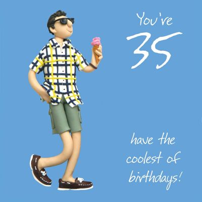 Carte d'anniversaire d'âge - 35 anniversaires les plus cool
