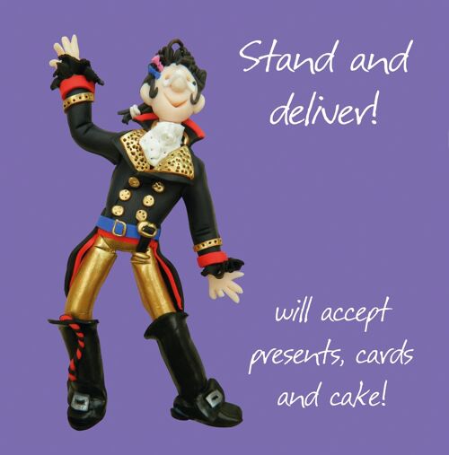Birthday card - Stand & deliver