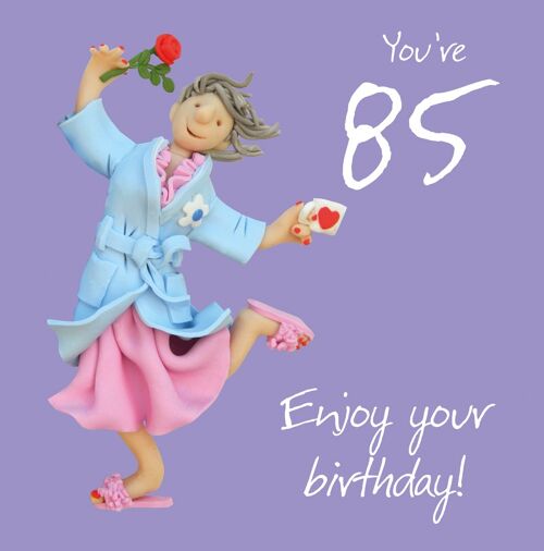 Age birthday card - 85 enjoy your birthday (female)