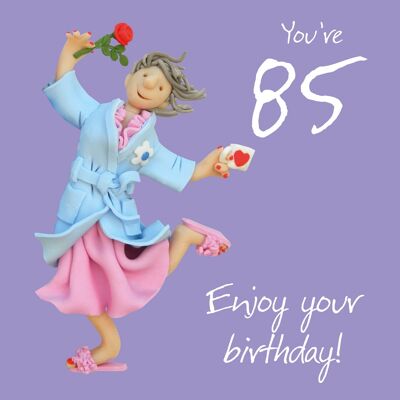Alter Geburtstagskarte - 85 genieße deinen Geburtstag (weiblich)