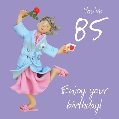 Tarjeta de cumpleaños de edad - 85 disfruta de tu cumpleaños (mujer)