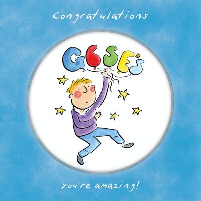 Exam congratulations card - GCSE Congrats for a boy