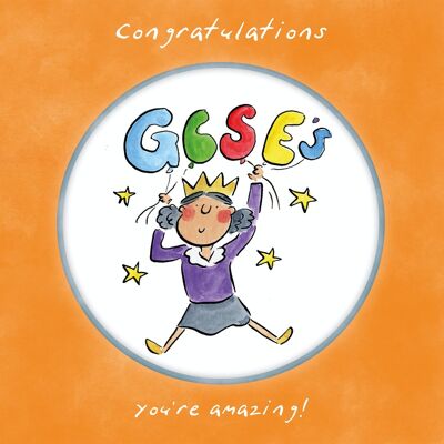 GCSE congratulations card - exam congrats for a girl