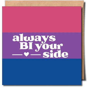 Toujours Bi votre côté carte de voeux bisexuelle. 1