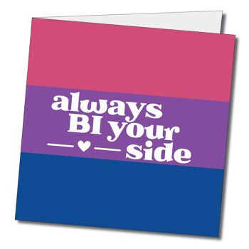 Toujours Bi votre côté carte de voeux bisexuelle. 2