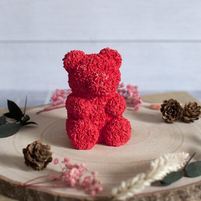 Figurina orso fiore / regalo di San Valentino / festa della mamma