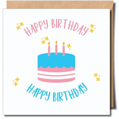 Happy Birthday Transgender Greeting Card. Trans Birthday Card.