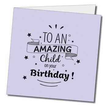 À un enfant incroyable lors de votre anniversaire, carte d’anniversaire non binaire. 2