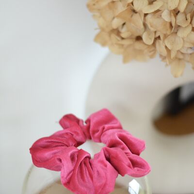 Fuchsia pink velvet scrunchie
