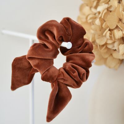 Terracotta bow scrunchie