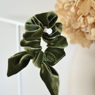 Khaki knot scrunchie