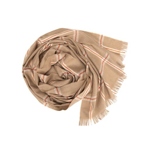 Talisker Pane Natural Cashmere Scarf