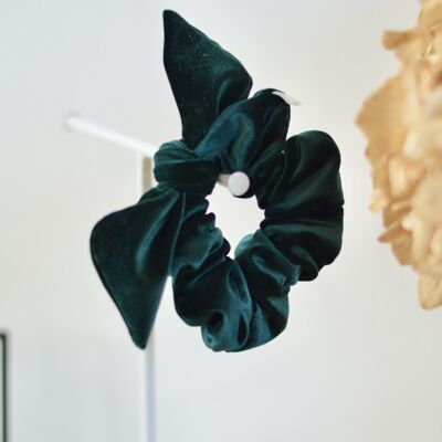 Green bow scrunchie