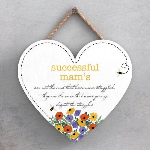 P3209-1 - Successful Mams Spring Meadow Theme Wooden Hanging Plaque