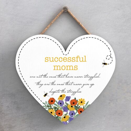 P3209-3 - Successful Moms Spring Meadow Theme Wooden Hanging Plaque