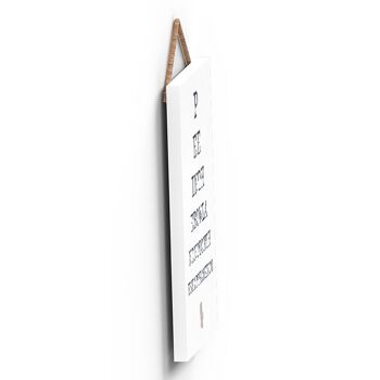 P3241 - Eye Test Pee Modern Grey Typography Home Humour Plaque à suspendre en bois 4