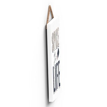 P3245 - Spice Up Life Modern Grey Typography Home Humour Plaque à suspendre en bois 4