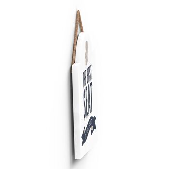P3355 - Best Seat Modern Grey Typography Home Humor Plaque à suspendre en bois 3