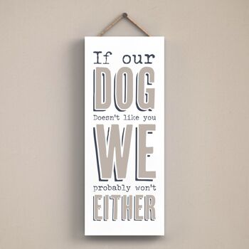 P3425 - Dog Like You Moderne Gris Typographie Home Humour Plaque à Suspendre en Bois 1