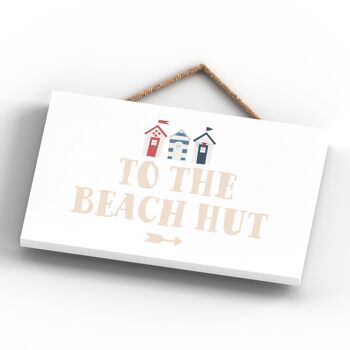 P3455 - The Beach Hut Rules Seaside Beach The Nautical Hanging Plaque 4
