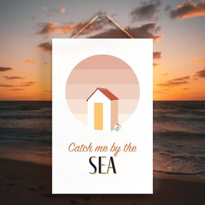 P3491 – Catch Me By Sea Seaside Beach Themenschild zum Aufhängen