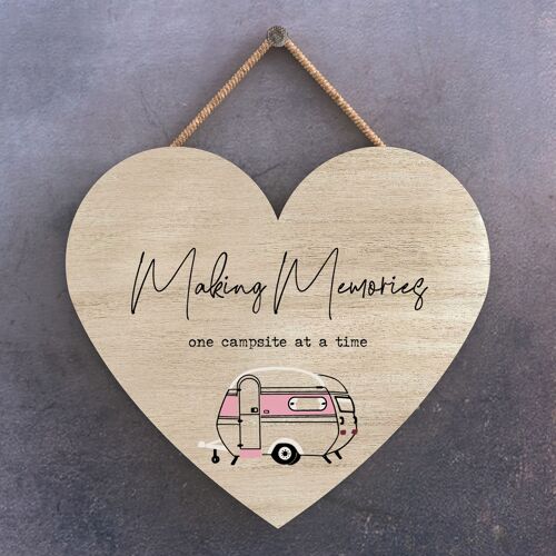 P3638 - Making Memories Camper Caravan Camping Themed Hanging Plaque