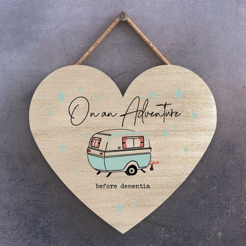 P3643 - Adventure Before Dementia Camper Caravan Camping Themed Hanging Plaque