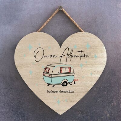 P3643 - Adventure Before Dementia Camper Caravan Camping Themed Hanging Plaque