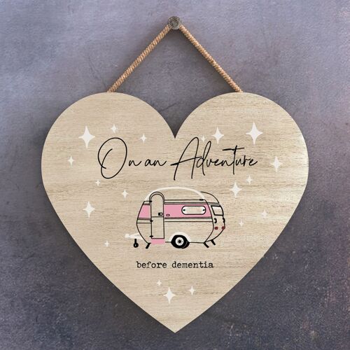 P3644 - Adventure Before Dementia Camper Caravan Camping Themed Hanging Plaque