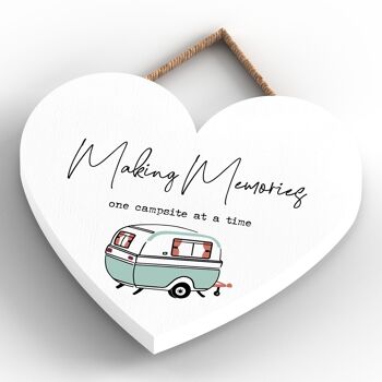 P3670 - Making Memories Camper Caravan Camping Plaque à suspendre sur le thème 4