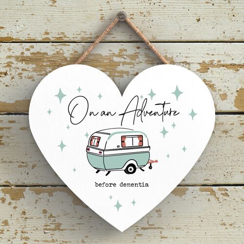 P3676 - Adventure Before Dementia Camper Caravan Camping Themed Hanging Plaque