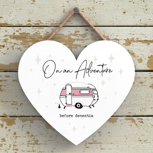 P3677 - Adventure Before Dementia Camper Caravan Camping Themed Hanging Plaque