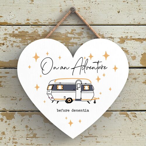 P3678 - Adventure Before Dementia Camper Caravan Camping Themed Hanging Plaque