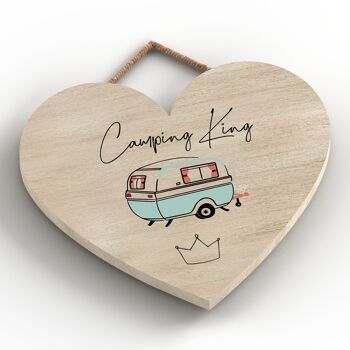 P3685 - Plaque à suspendre sur le thème Camping King Camper Caravan Camping 2