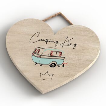 P3685 - Plaque à suspendre sur le thème Camping King Camper Caravan Camping 4