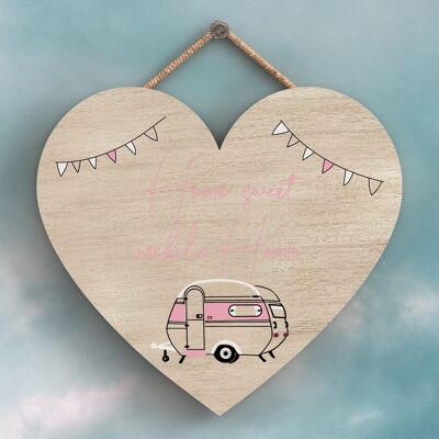 P3695 - Home Sweet Home Camper Caravan Camping Themed Hanging Plaque