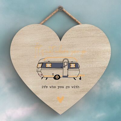 P3702 - Not Where Who Camper Caravan Camping Themed Hanging Plaque