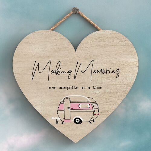 P3704 - Making Memories Camper Caravan Camping Themed Hanging Plaque