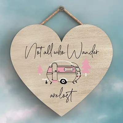 Caravan Rules Ceramic Heart Sign – Relax & Enjoy Quote – Shabby Chic Caravan Gift