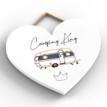 P3720 - Plaque à suspendre sur le thème Camping King Camper Caravan Camping 2