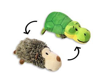 PELUCHE HÉRISSON/TORTUE RÉVERSIBLE 15 CM 1