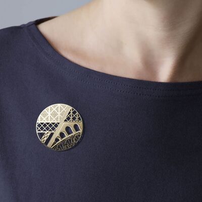 broche magnétique Paris - archi doré