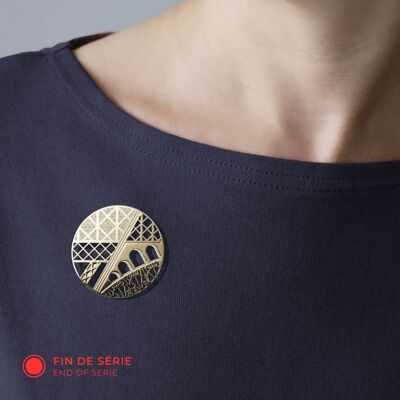 Broche magnético París - arco dorado