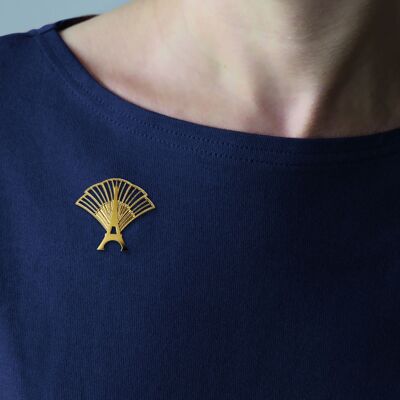 Paris magnetic brooch - golden festive