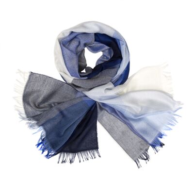 Weekender Blue Shadow Cashmere & Silk Scarf